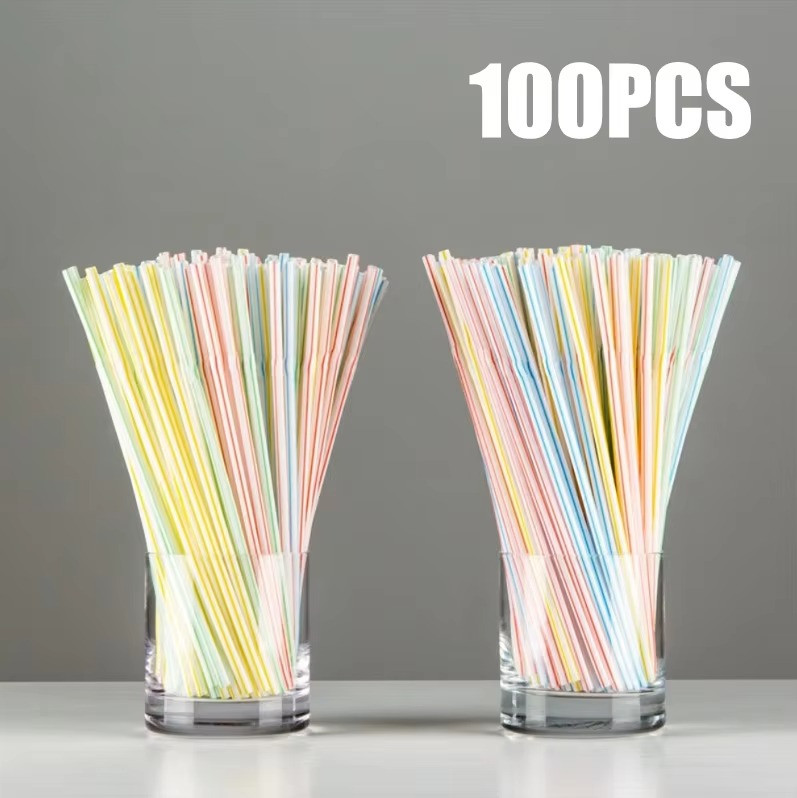 Multicolor Straws Flexible Plastic Bendy Colorful Drinking Straw Birthday Party. gallery