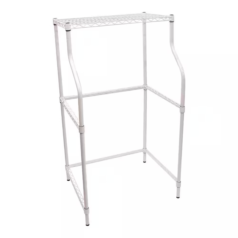 Compact Laundry Appliance Stand Stack Compact Dryer Over Top Washer Stand White gallery