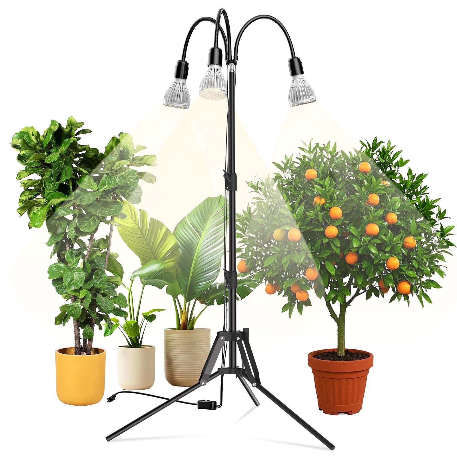 SANSI Upgraded Grow Light 90W=700W Adjustable Tripod Stand 660nm Full Spectrum gallery