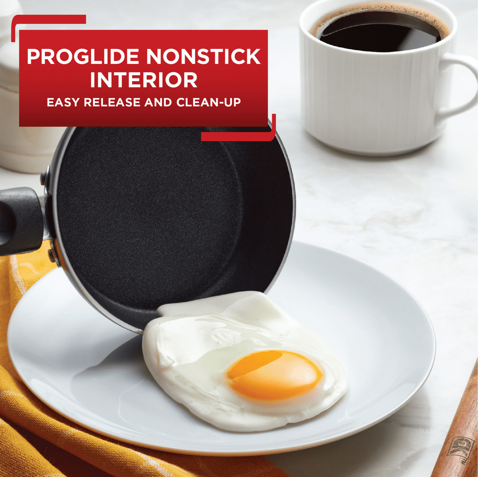 Easy Care Nonstick Cookware, Covered One Egg Wonder Fry Pan, 4.5 inch, Black gallery