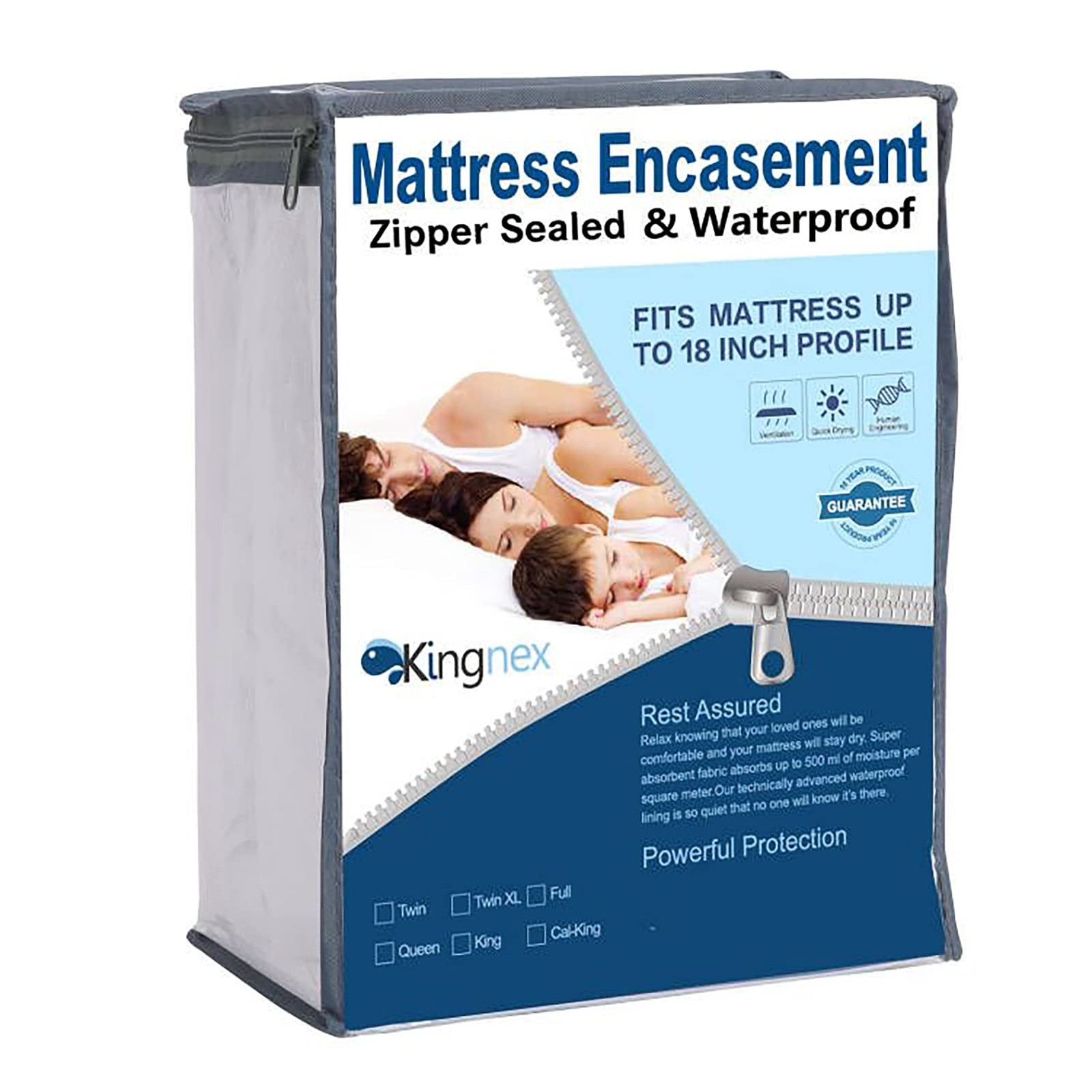 Zippered RV Short Queen Mattress Protector for 60x75 RV Camper Queen Bed 100% gallery