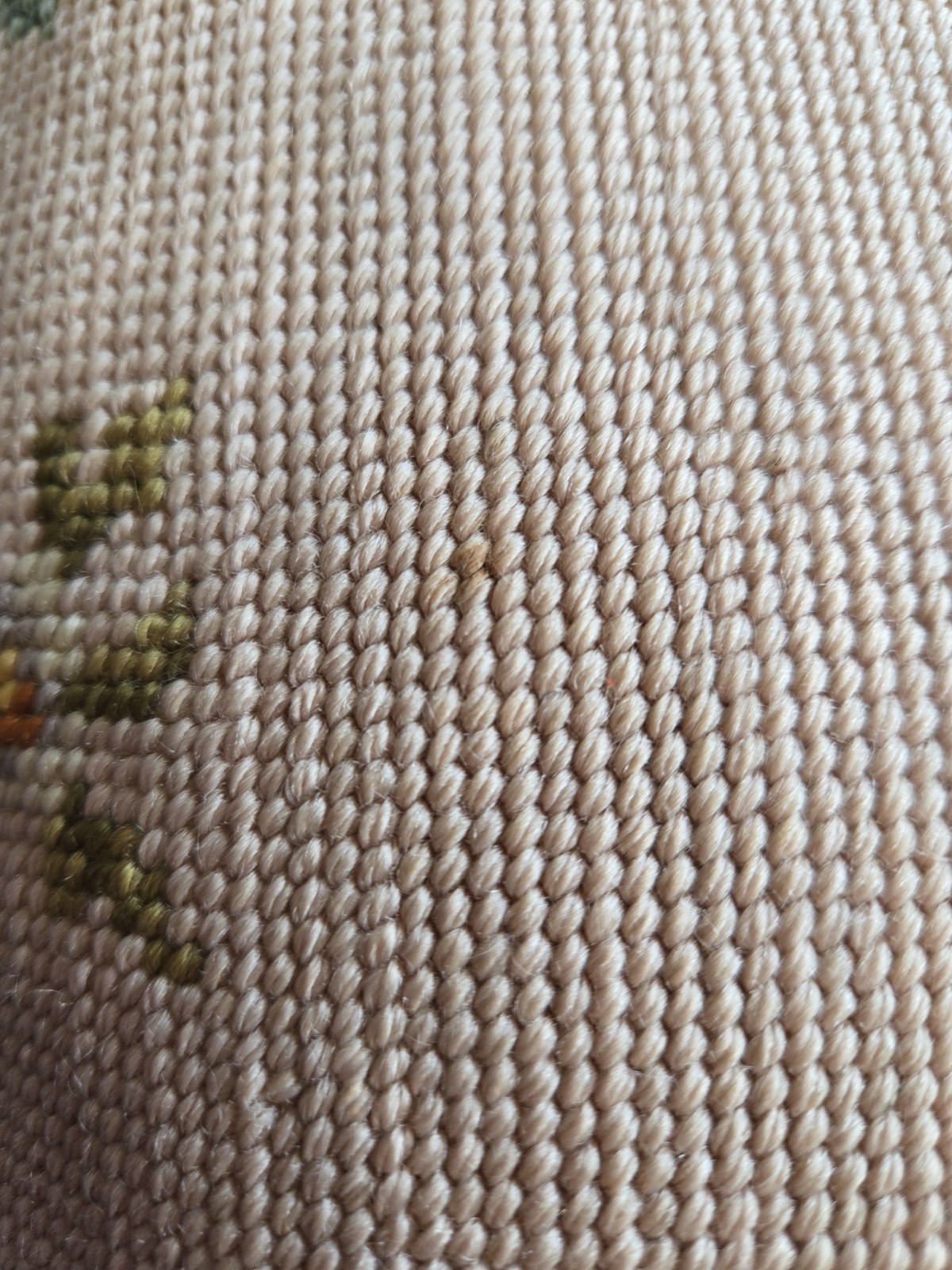 Vtg Handmade Needlepoint Floral Accent Throw Pillow With Velvet Backing gallery