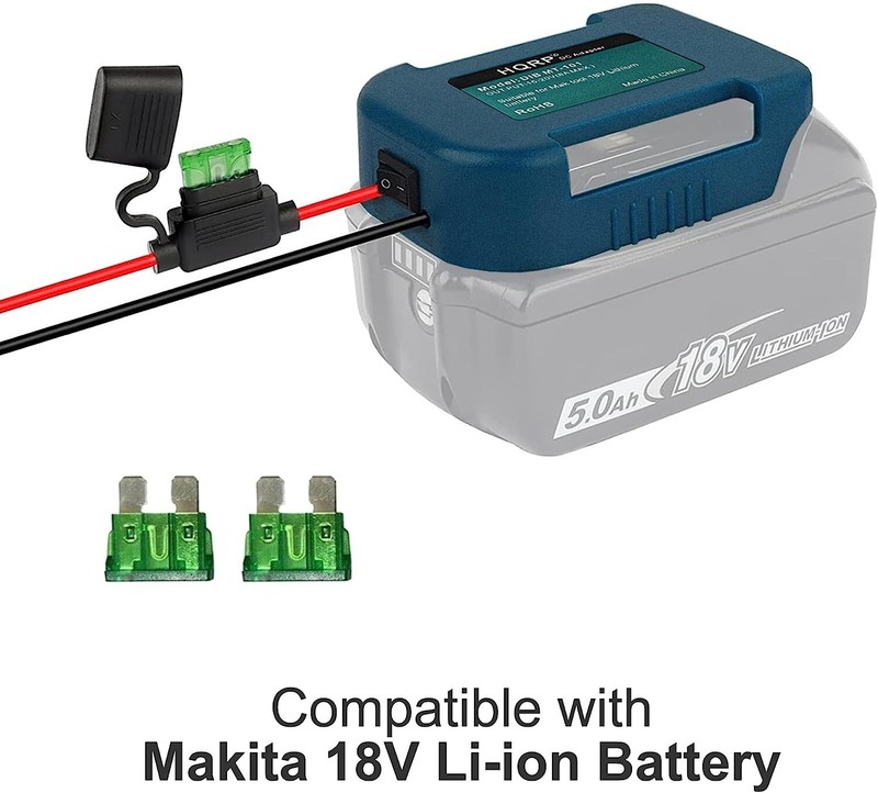 Battery Adapter Fuse & Switch Power Wheel Adapter for Makita 18V Lithium Battery gallery