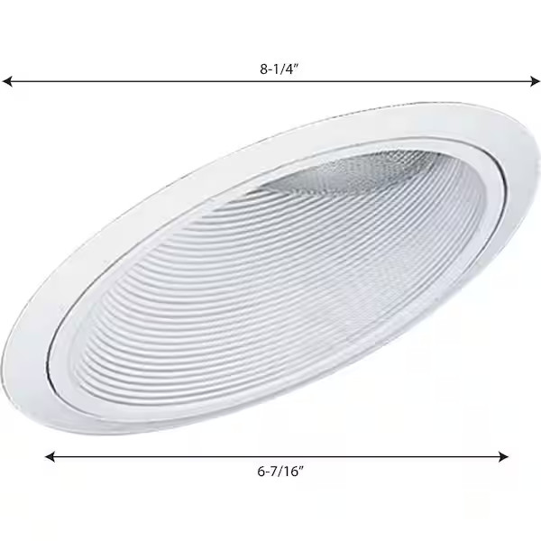 Progress Lighting P8004-28 6 in. White Recessed Baffle Trim for Sloped Ceilings gallery
