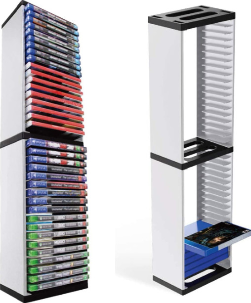 Video Game Storage Shelf Wall Organizer Tower Rack 36 Disc Holder Stand Mount gallery