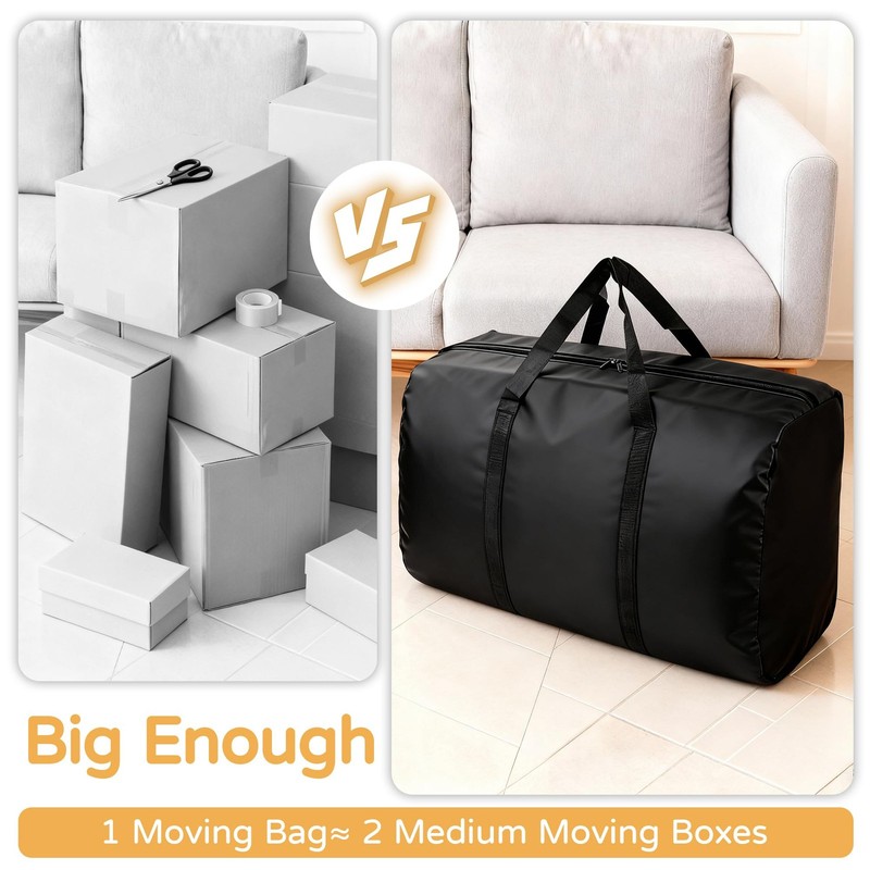 2 Pack 96L Extra Large Moving Bags with Zippers & Carrying Handles for Storage gallery