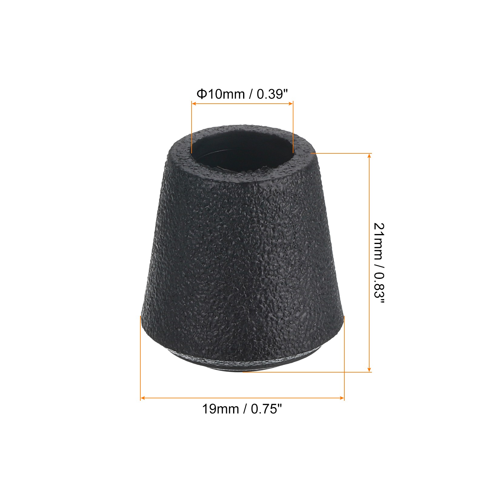20 Set Chair Leg Tips Caps 3/8" Non-Slip Feet End Caps Cover Arc Chair Leg Black gallery