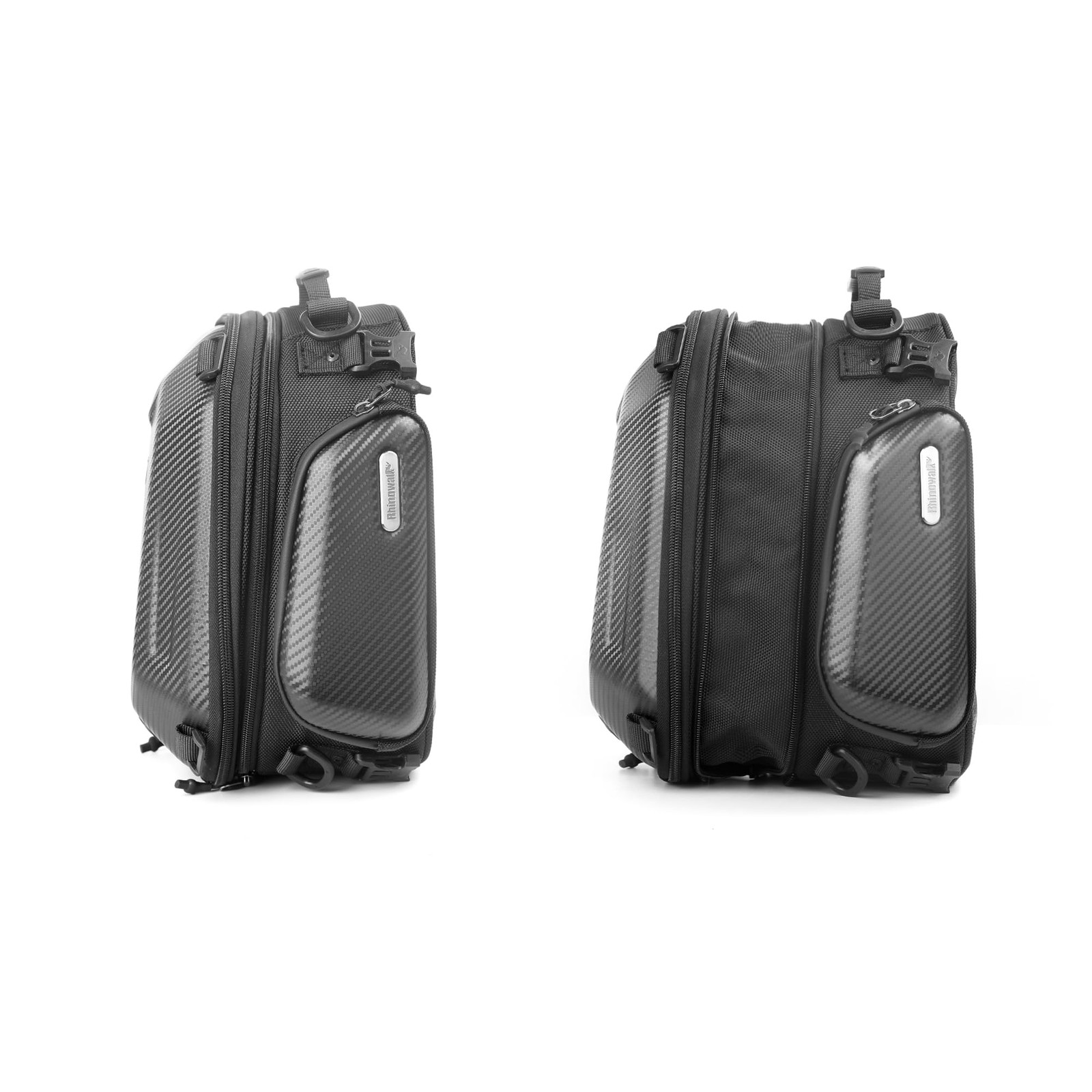 Motorcycle Tail Bag Expandable Hard Shell Motorcycle Travel Luggage 12L-18L, ... gallery