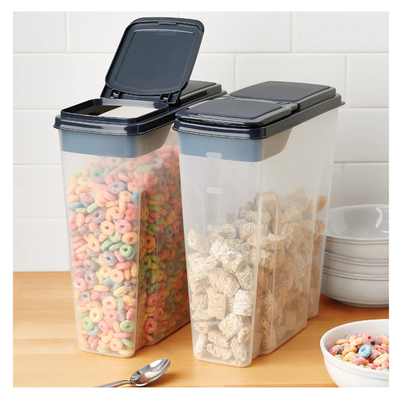 2-Pack Plastic Cereal Keeper Storage Containers, Kitchen Pantry Organizer Canist gallery