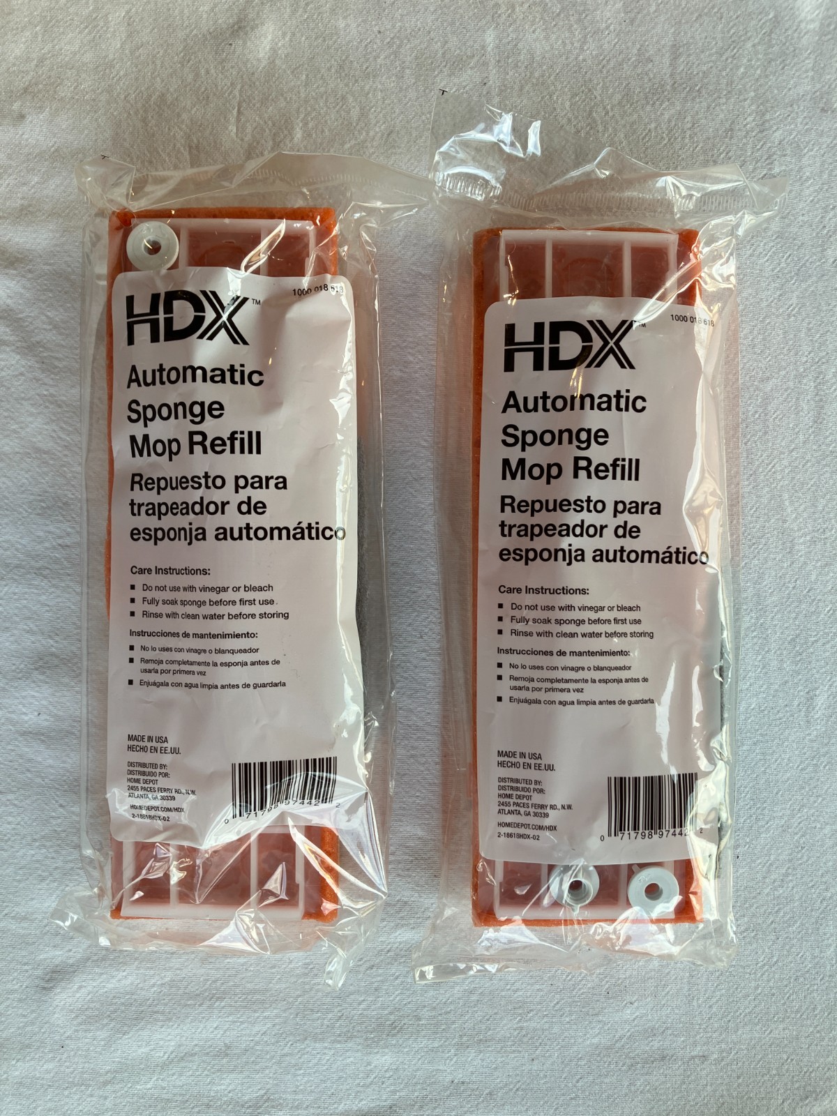 (2) HDX 1000018618 Automatic Sponge Mop Refill, Type S, 9” gallery