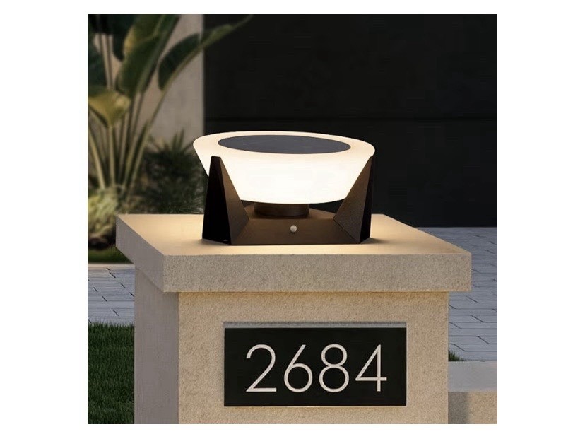 Solar Post Light Outdoor 11” LED 3000K Column Light IP54 Waterproof Dusk To Dawn gallery
