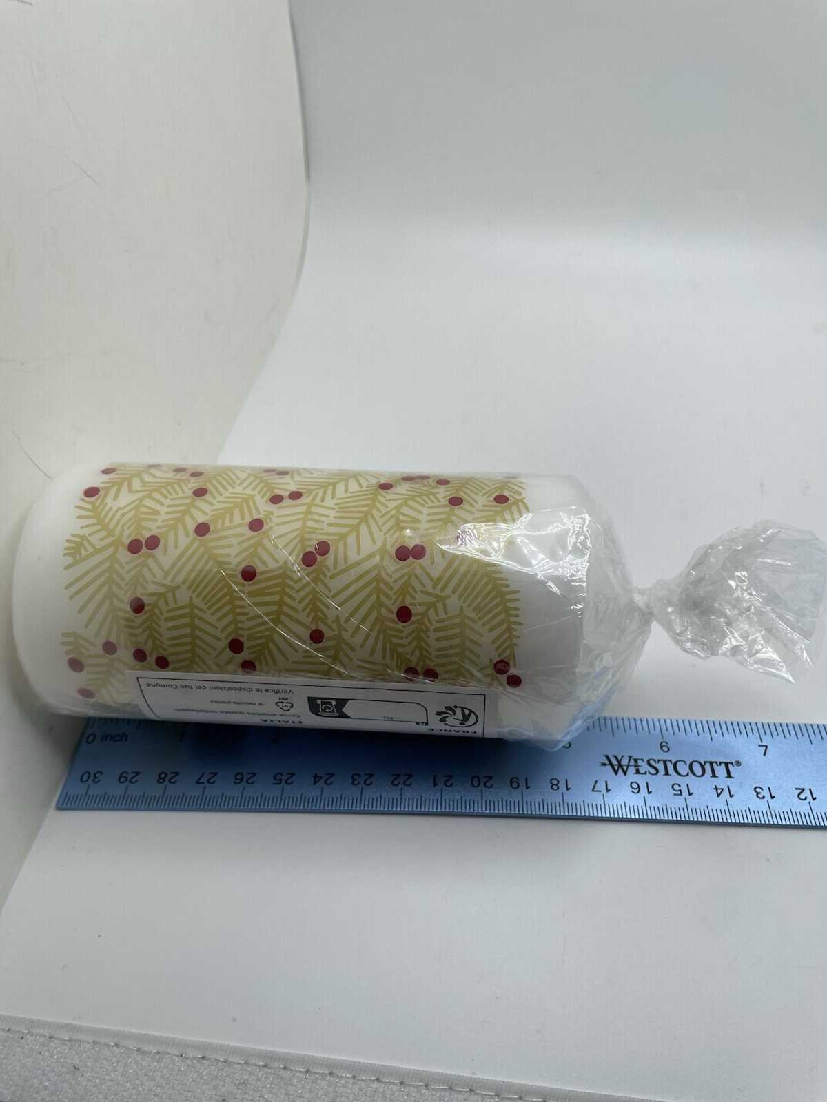 IKEA VINTERFINT Unscented Fir Needle Pattern 5 1/2" Pillar Candle New Gift 45 hr gallery