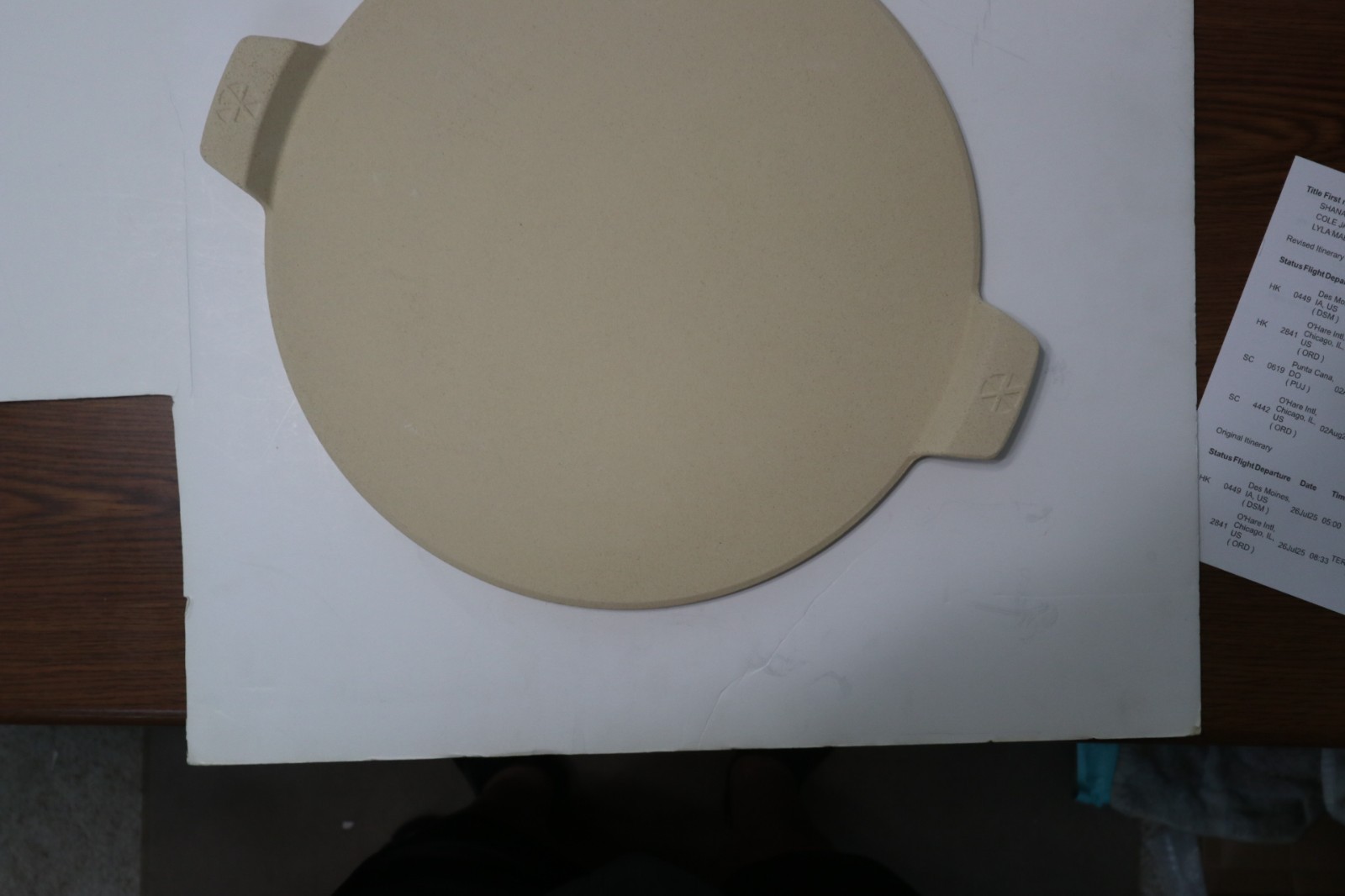 PIZZACRAFT 14.5" Round ThermaBond™ Pizza Stone w/Handles - Oven/Grill - PC0104 gallery