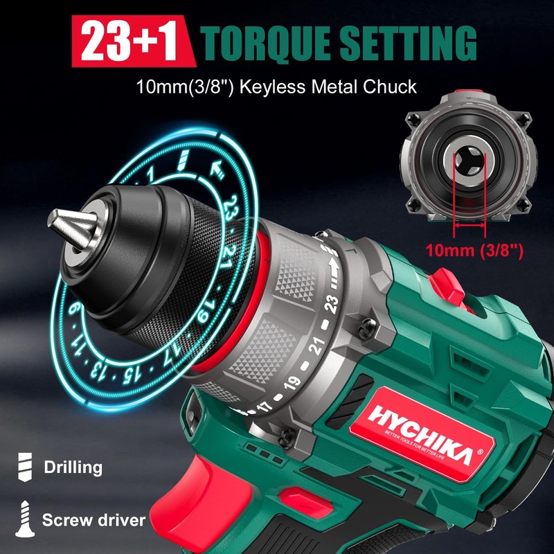 Drill Set, True Brushless Power Drill Driver 16.8V Cordless Compact Drill Woman gallery