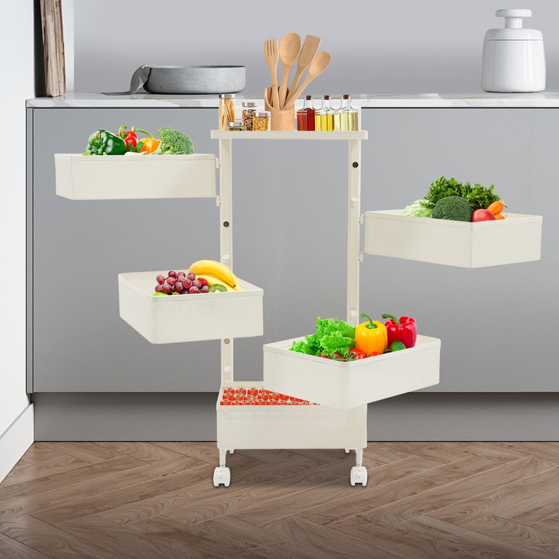 Rotating Storage Rack, Kitchen Organizer With Rotating Basket gallery