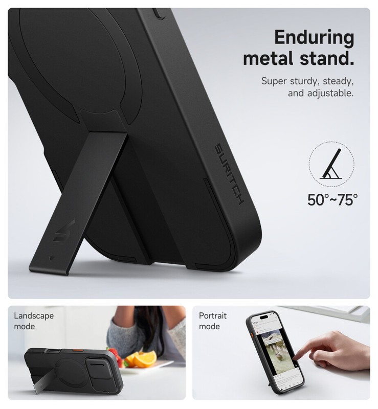 Suritch for iPhone 12/13/14/16/Pro Max Plus Case with Camera Slide Cover MagSafe gallery