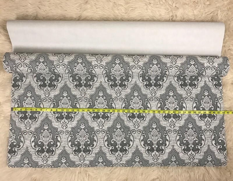 Wallpaper Victorian damask pattern wall coverings textured rolls gray damask 3D gallery