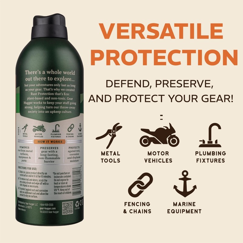 Eco-Friendly Rust Protection Spray (11 oz, 2-Pack) - Rust Remover & Preventer, N gallery