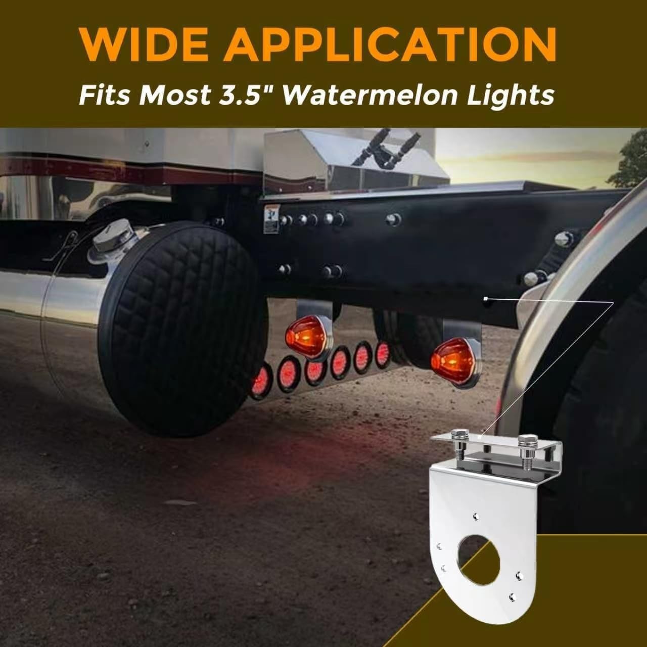 2PCS Watermelon Light Brackets, 90° Angled Clamp-On Frame Mount for Under Glow gallery