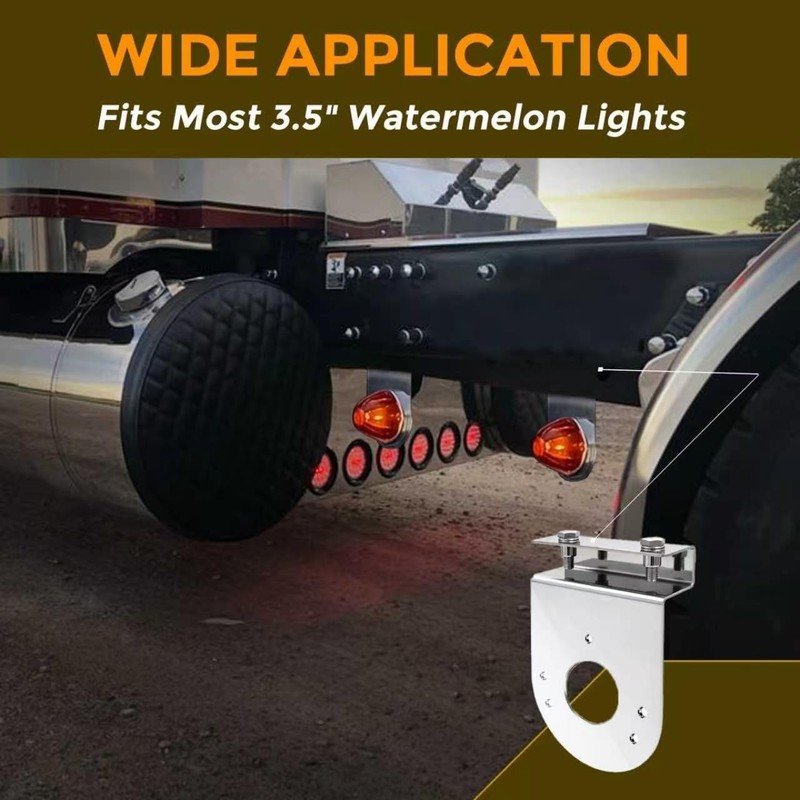 2PCS Watermelon Light Brackets, 90° Angled Clamp-On Frame Mount for Under Glow gallery