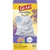 Glad ForceFlex Tall Kitchen Trash Bags 13 Gal Gain Lavender with Febreze 40 Ct gallery