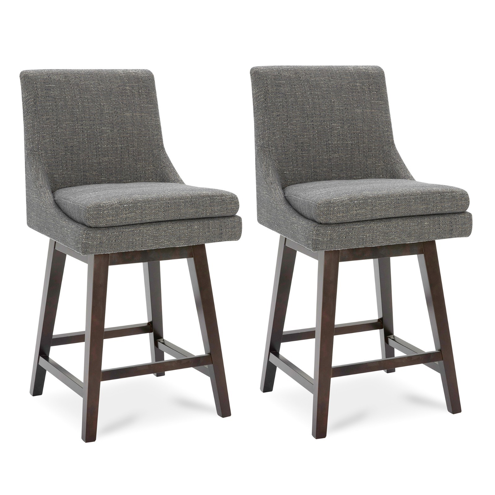 CHITA Counter Height Swivel Bar Stools Set of 2, 26" DoubleCushion, Comfortable gallery