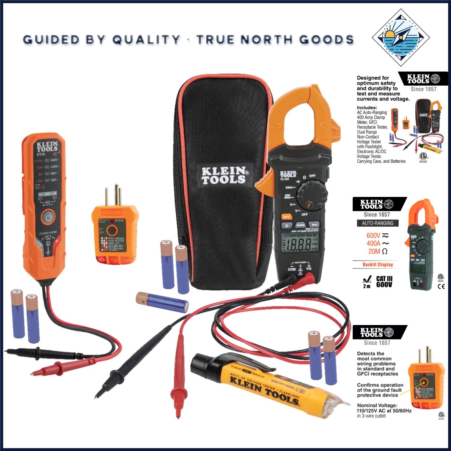 Electrical Testing Kit with Clamp Meter and Non-Contact Voltage Functions gallery