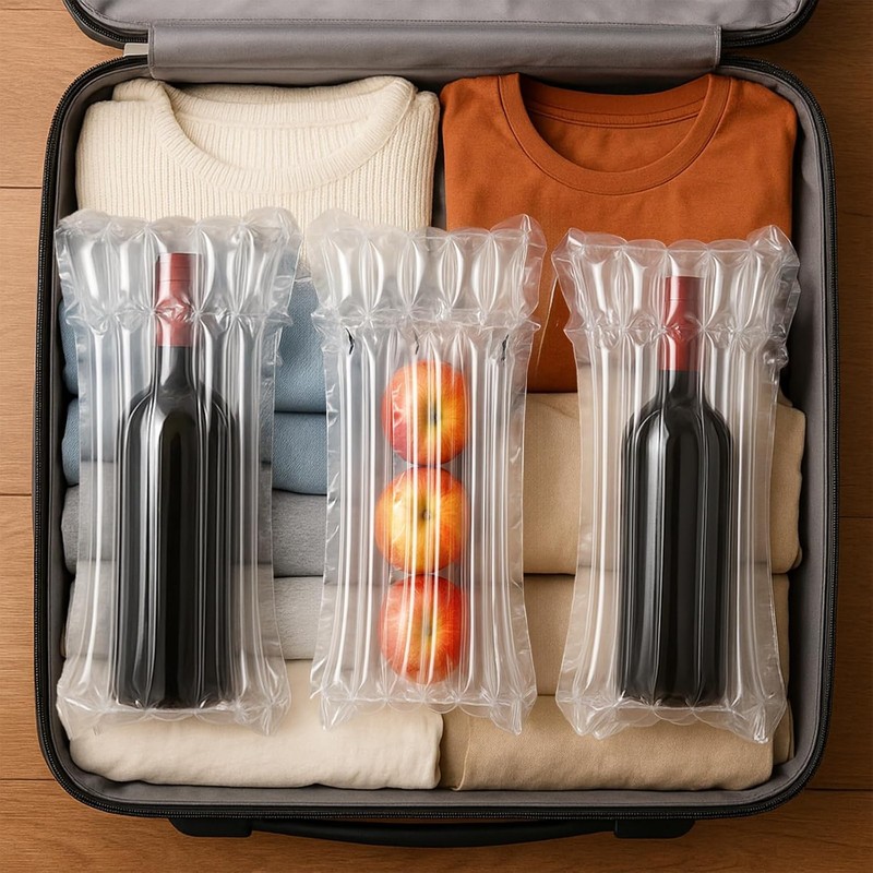 Wine Bottle Protector Bag 50 Pack Inflatable Air Column Packaging Travel Bag gallery