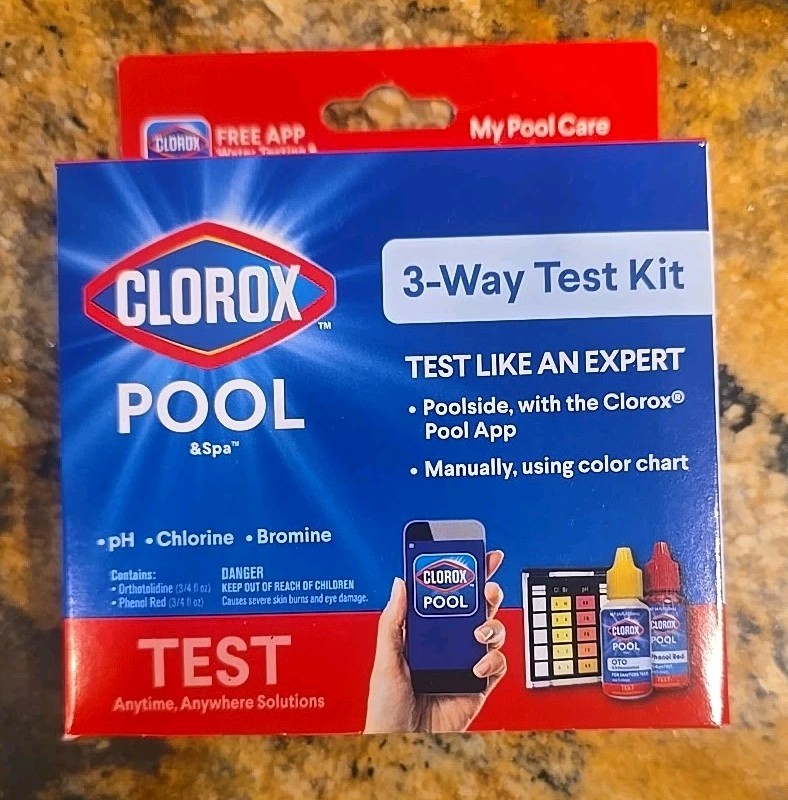Clorox Pool & Spa 3-Way Water Test Kit pH Chlorine Bromine gallery