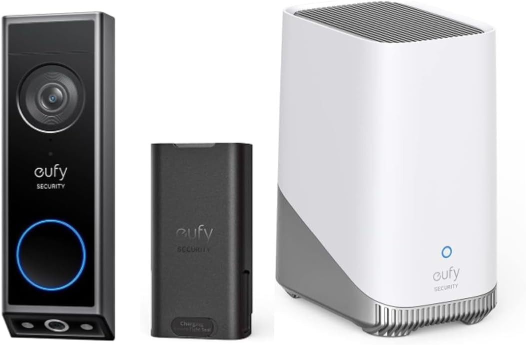 eufy Security 2K Video Doorbell Camera E340 Full HD Extra Battery HomeBase S380 gallery