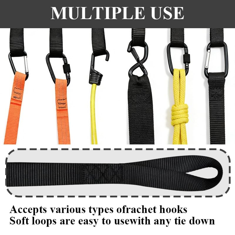 6 Pcs Soft Loop Tie Down Straps,22 Lbs Breaking Strength and 11 Lbs Load gallery