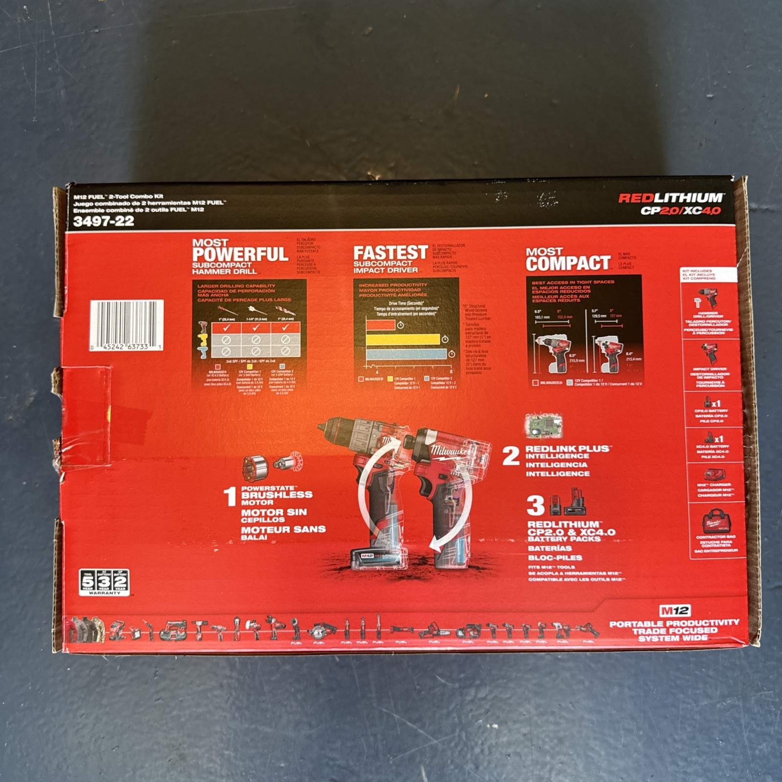 Milwaukee M12 FUEL 2-Tool Combo Kit (Model 3497-22) — NEW gallery