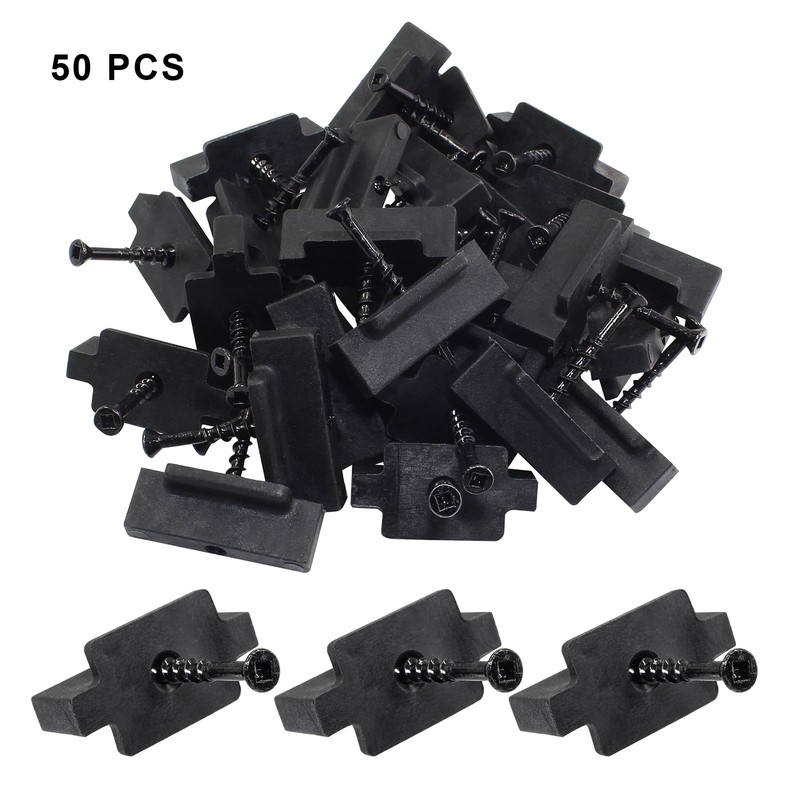 Hidden Deck Fasteners Clips Composite Decking T Clips with Screws gallery