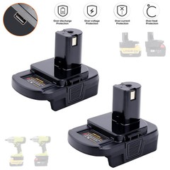2 Pack Battery Adapter Converter for De walt 20V Milwaukee 18V to Ryobi 18V Tool