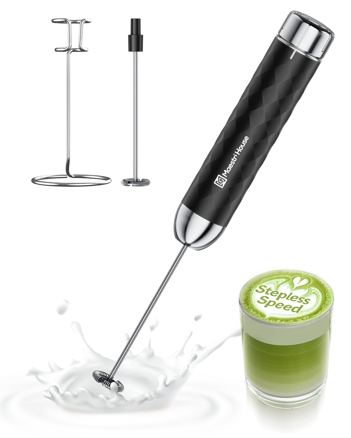 Rechargeable Milk Frother with Stepless Speed Control, LunaFro 2.0 Handheld E... gallery