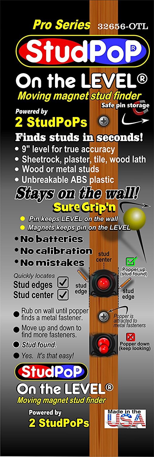StudPoP On the LEVEL magnetic stud finder (colors may vary) gallery