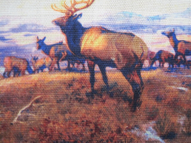 DIGATALLY PRINTED Poly/cotton Canvas OPEN RANGE ELK Placemats - 2 gallery