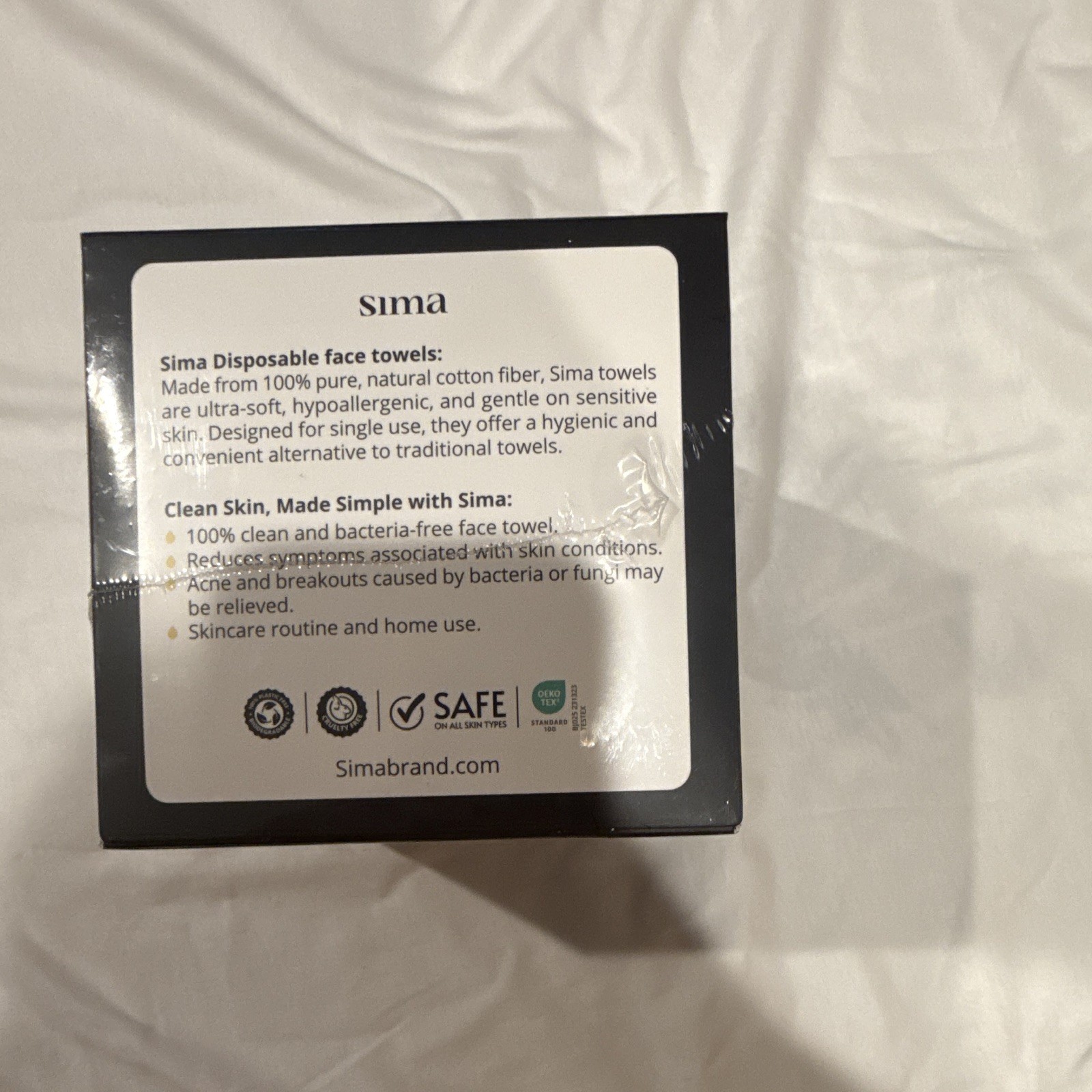 Sima Disposable Face Towels 50 Count Ultra Soft Hypoallergenic Cotton. 4 boxes gallery