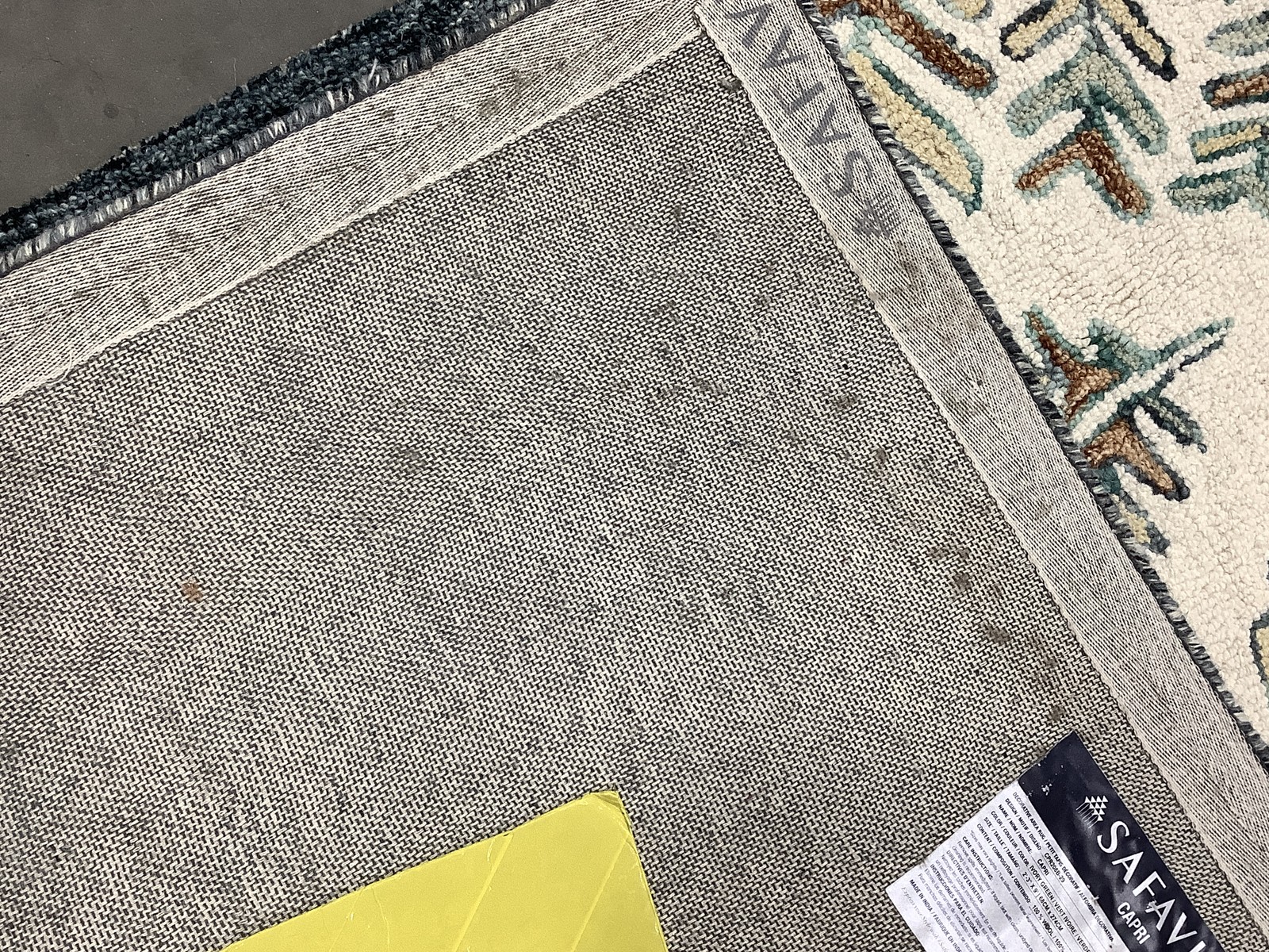 IVORY / GREEN 2'-3" x 9'-0" Back Stain Rug, Reduced Price 1172683480 CPR208B-29 gallery