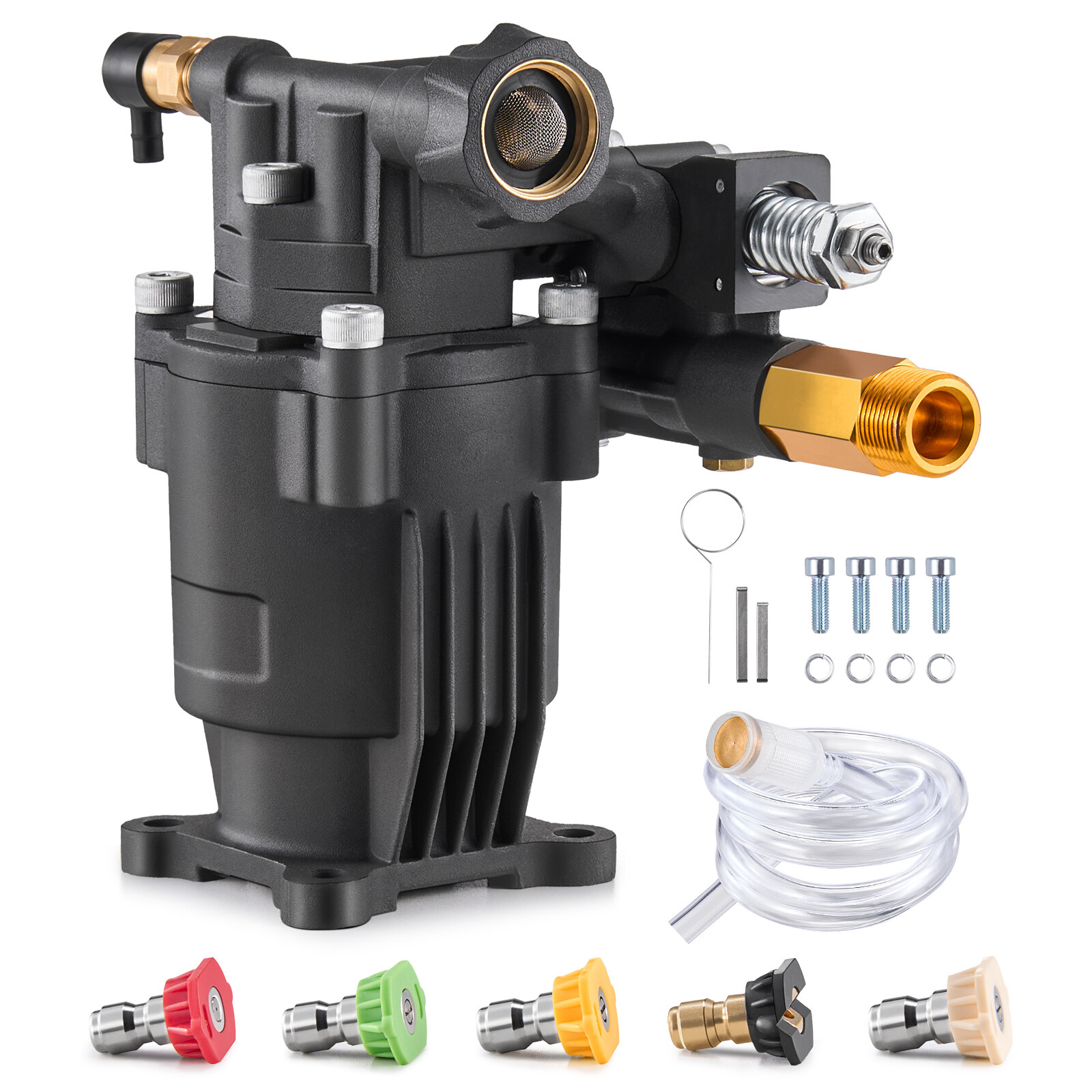 Pressure Washer Pump 3/4" Shaft Horizontal 3500 PSI 2.5GPM with 5 Nozzles gallery