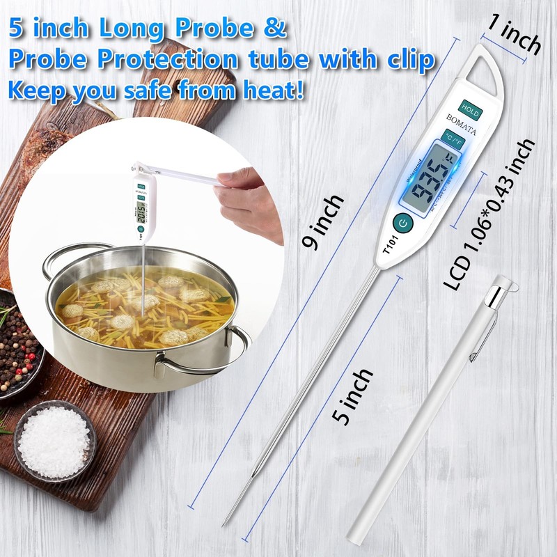 BOMATA Waterproof IPX7 Thermometer for Water, Liquid, Candle and White gallery