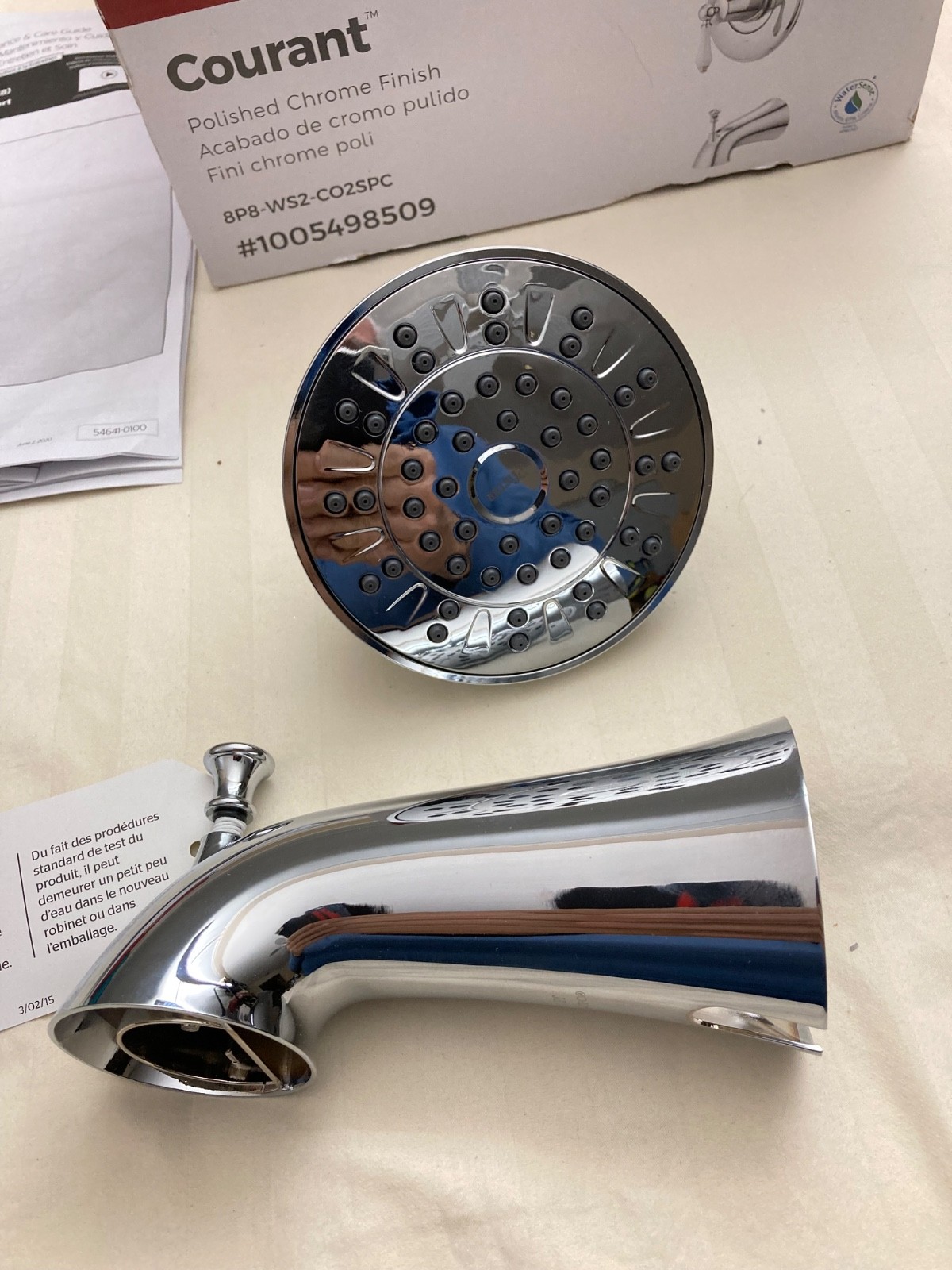Pfister Courant Shower Head + Tub Spout Polished Chrome ** INCOMPLETE gallery