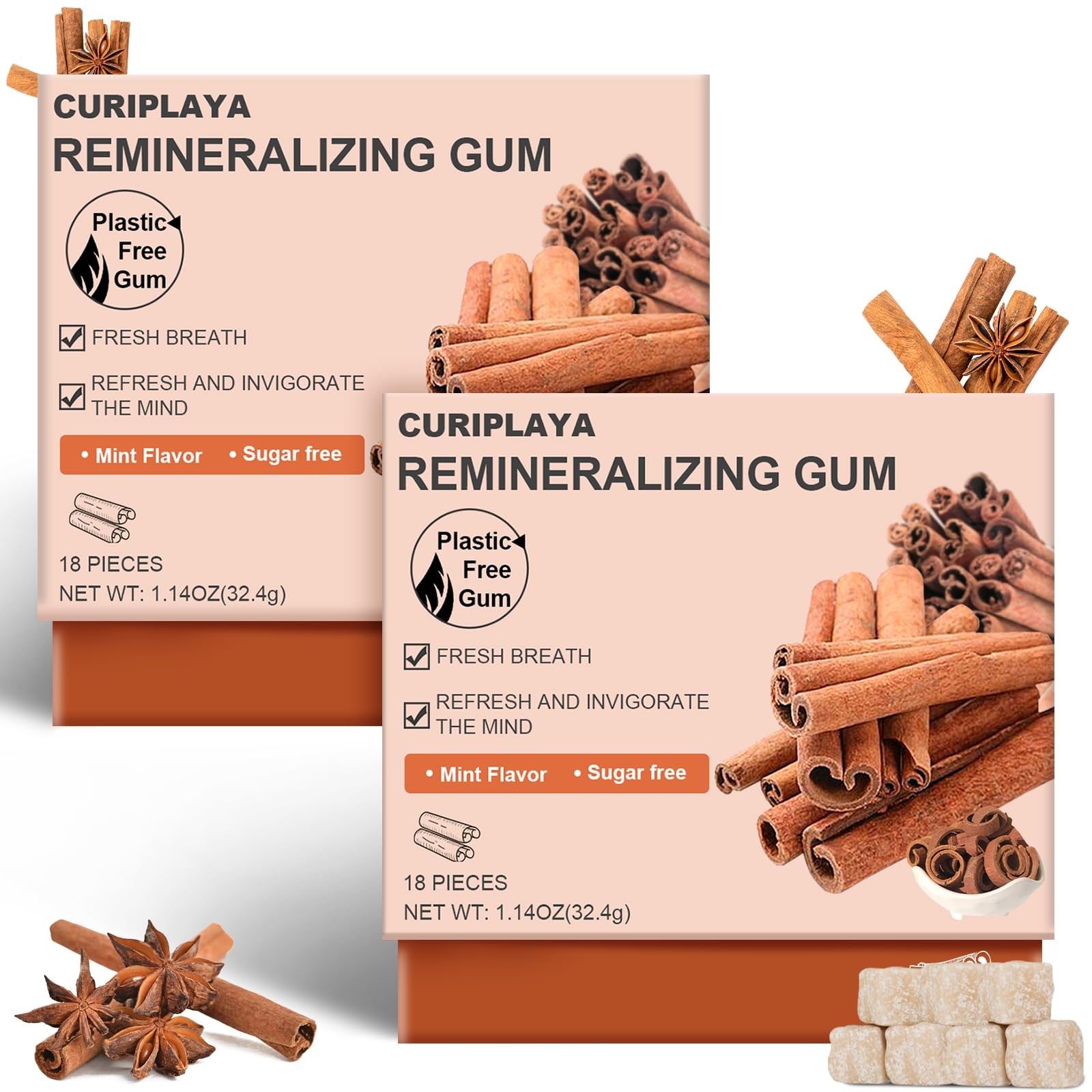 Remineralizing Chewing Gum with Hydroxyapatite, Xylitol - Enamel Protection, ... gallery