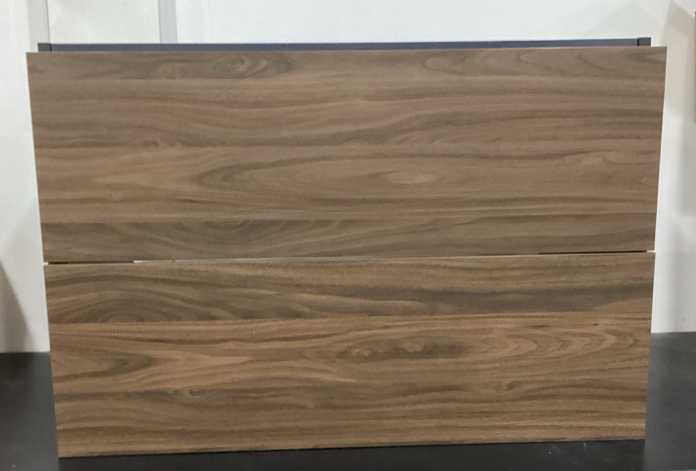 Duravit L-Cube Wall Mounted Vanity 2 Drawers Walnut Dark Finish LC 6241 02121