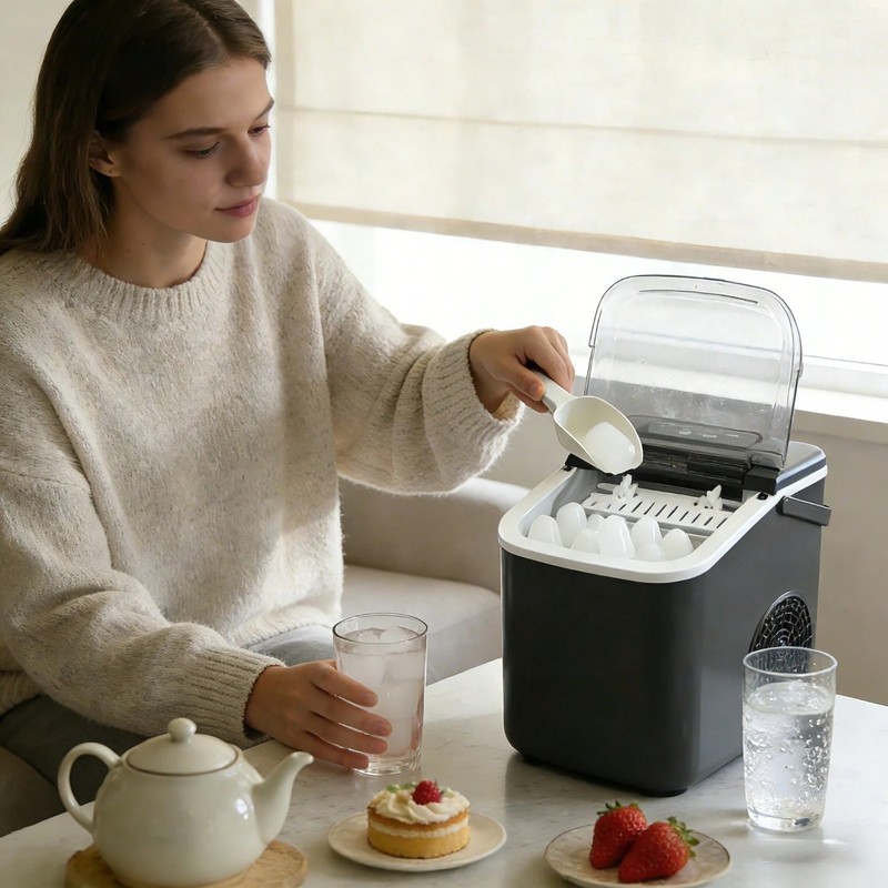 Countertop Ice Maker Compact 26lbs Auto-Clean 11.8" Portable for Camping RV NEW gallery
