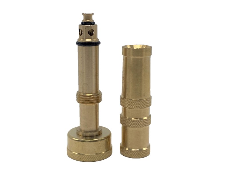 Solid Brass Garden Spray Nozzle 4" Adjustable Twist Water Hose USA Stock 2 PACK gallery