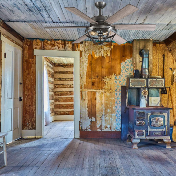 52" Antiqued Ceiling Fan + Remote Rustic Cage Light Cabin Loft Farmhouse Lantern gallery