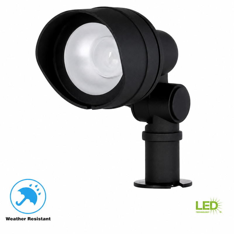 2-pack Hampton Bay LED Low Voltage Spotlight Metal Black Landscape Lights 20W gallery