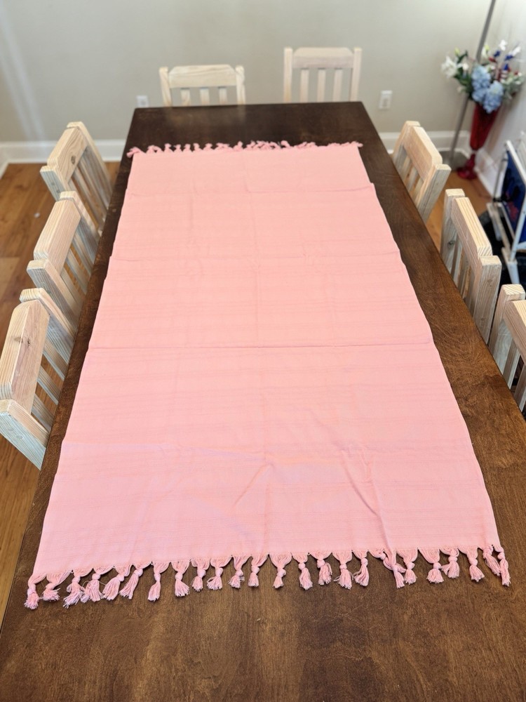 Pink Blanket With Fringe