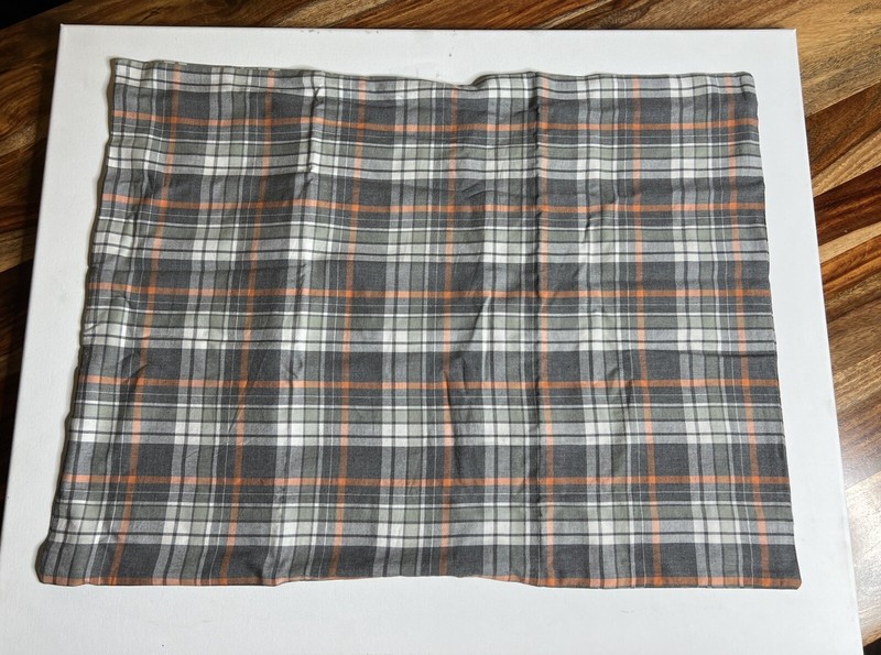 Restoration Hardware Camp Plaid Standard Sham Cotton Charcoal NEW $39 gallery